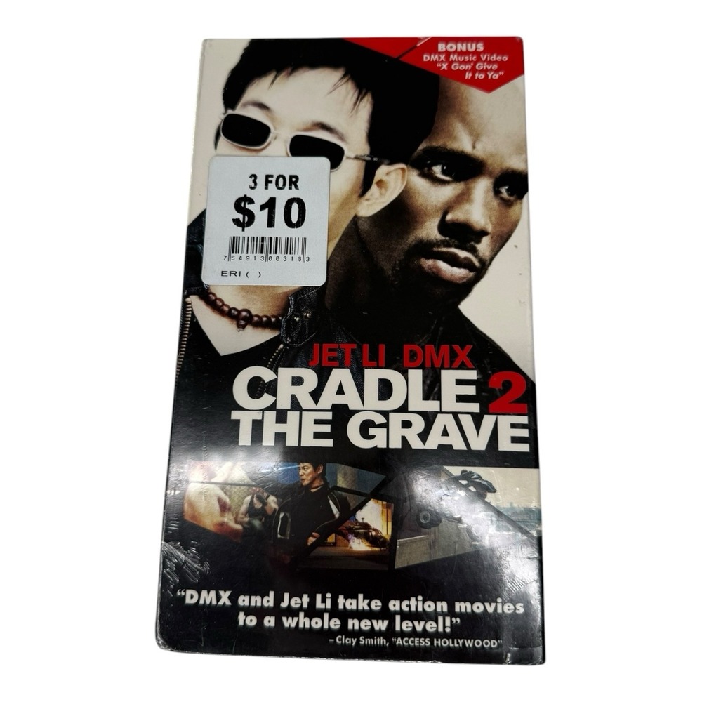 Factory Sealed Cradle 2 The Grave VHS 2003 Jet Li DMX Warner Bros Rare Sealed
